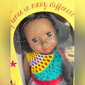 Ikuzi Dolls Multi Colored Dress Doll with Black Hair 18" Fashion Doll